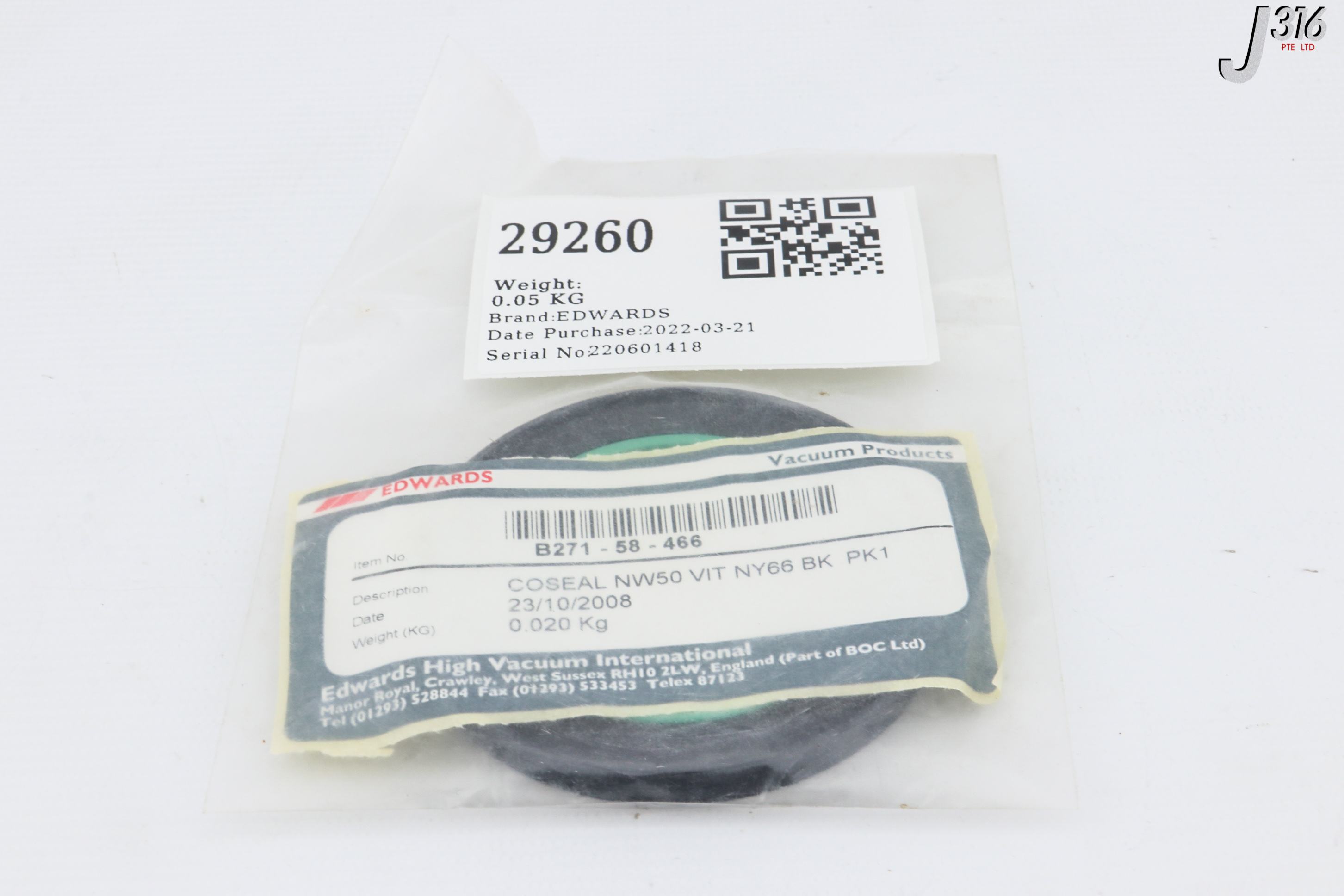 29260 EDWARDS COSEAL, NW50, VIT NY66 BK PK1 (NEW) B271-58-466